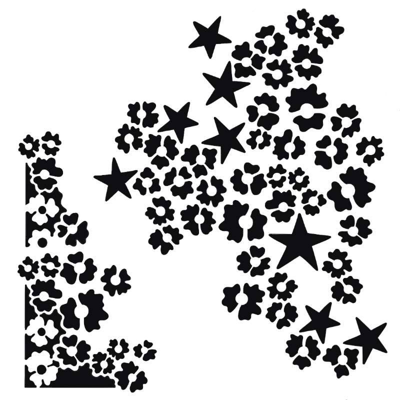 Pochoir Creative Expressions Star Flower 17,78 cm x 17,78 cm