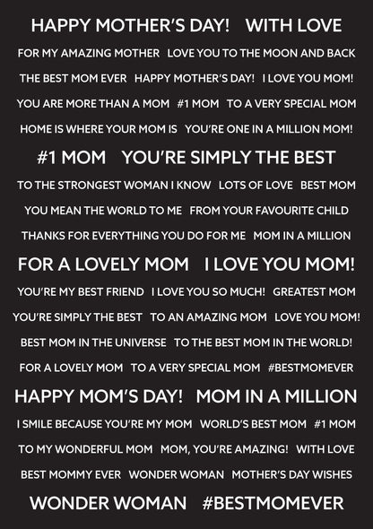 Creative Expressions Wordies Feuilles de sentiments - Meilleure maman Pk 4 15,24 cm x 20,32 cm