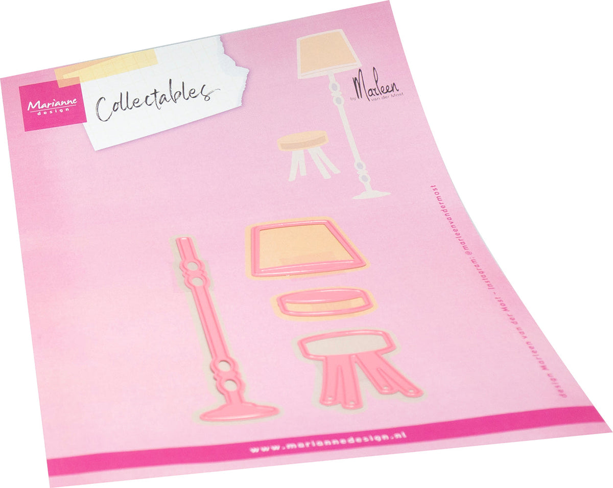 Marianne Design Collectables Die - Lampe et tabouret de Marleen