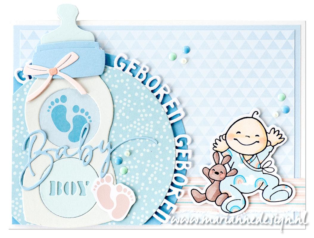 Marianne Design Matrices de découpe Creatables - Texte bébé garçon et bébé fille