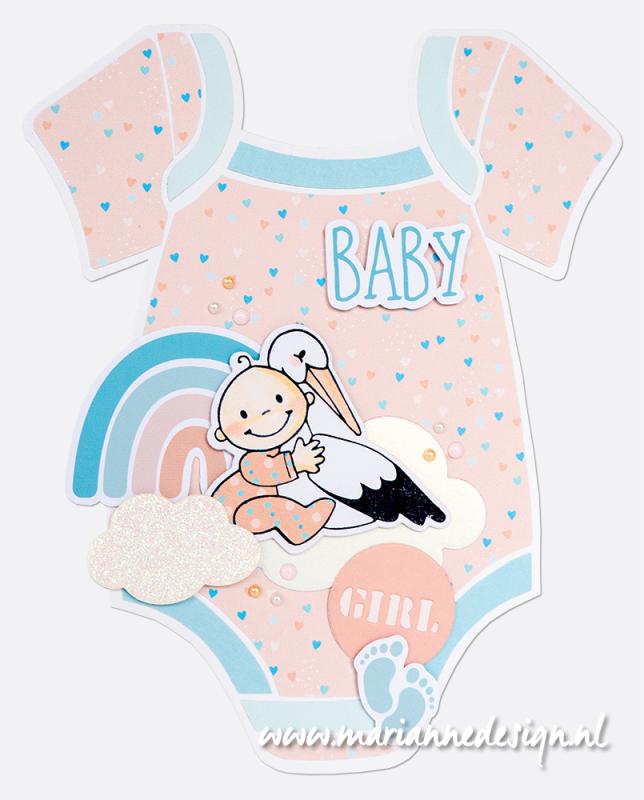 Marianne Design Matrices de découpe Creatables - Texte bébé garçon et bébé fille