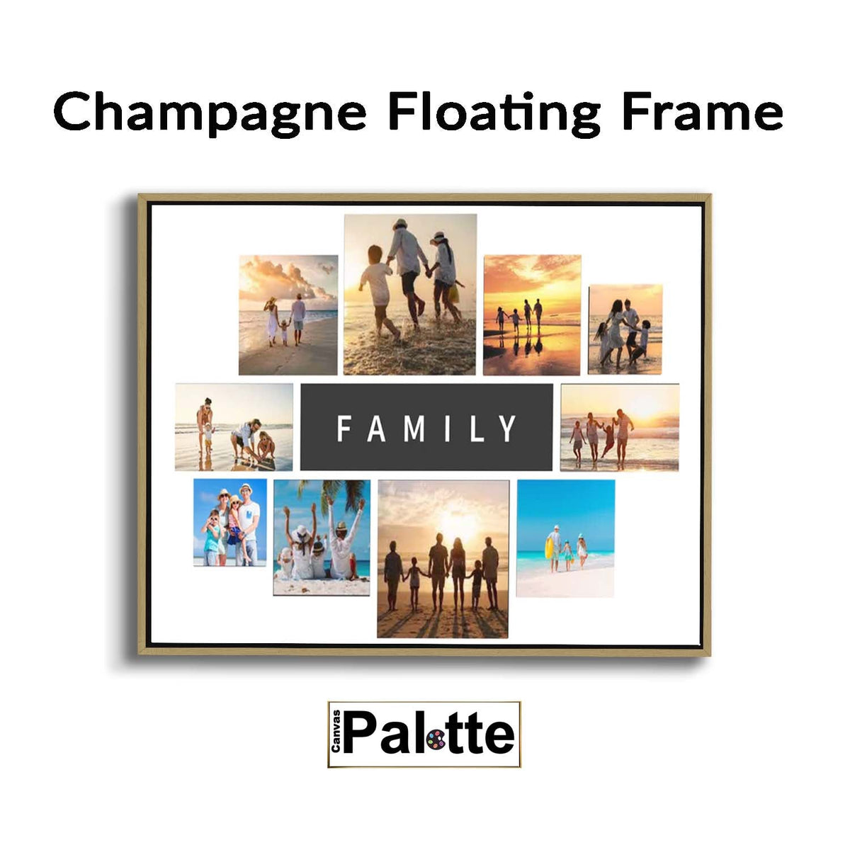 Floating Frame Champagne/Black