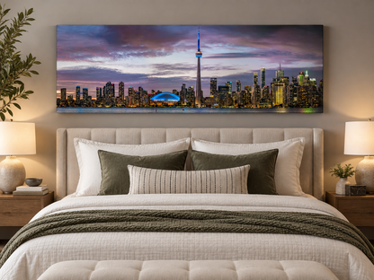 Toronto Sunset | CN Tower & Rogers Centre Canvas Wall Art