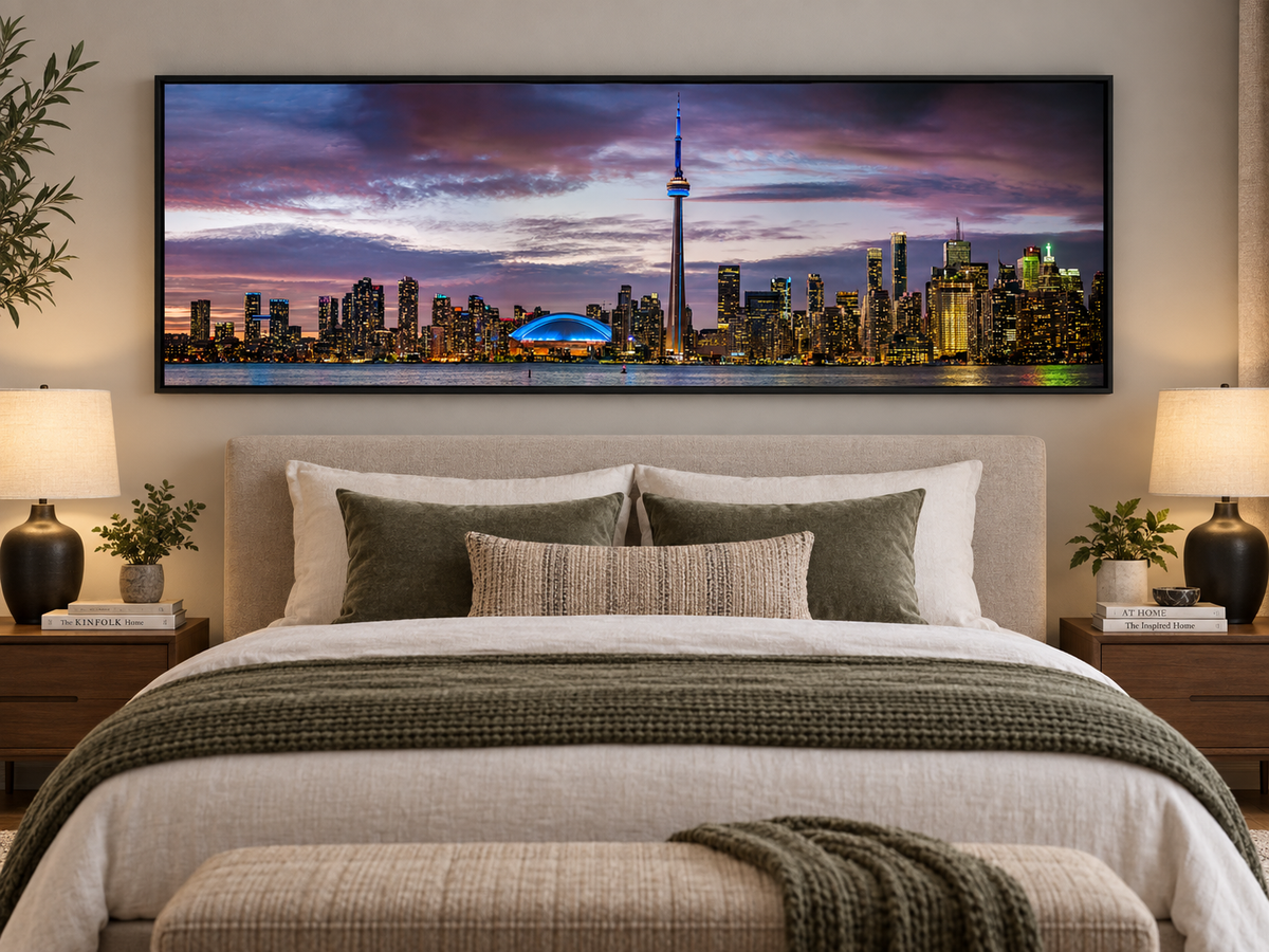 Toronto Sunset | CN Tower & Rogers Centre Canvas Wall Art