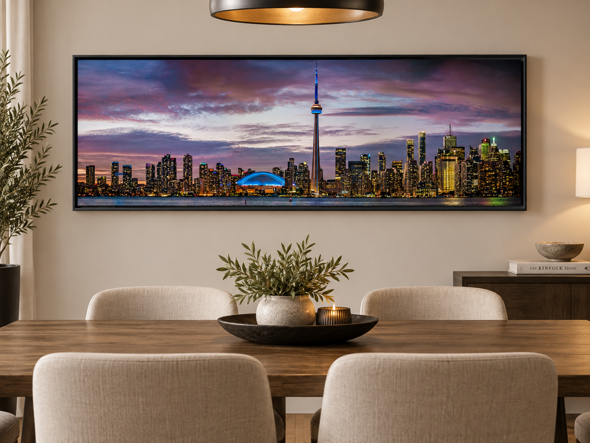 Toronto Sunset | CN Tower & Rogers Centre Canvas Wall Art