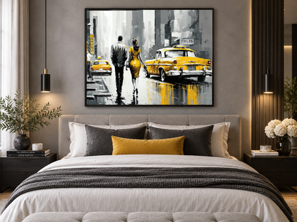Décoration Murale-Scène Vintage de New York-Impression sur Toile