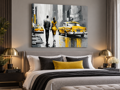 Décoration Murale-Scène Vintage de New York-Impression sur Toile