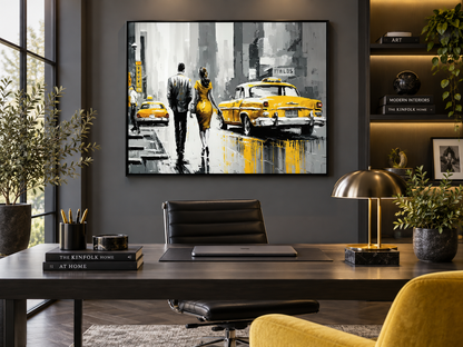 Décoration Murale-Scène Vintage de New York-Impression sur Toile