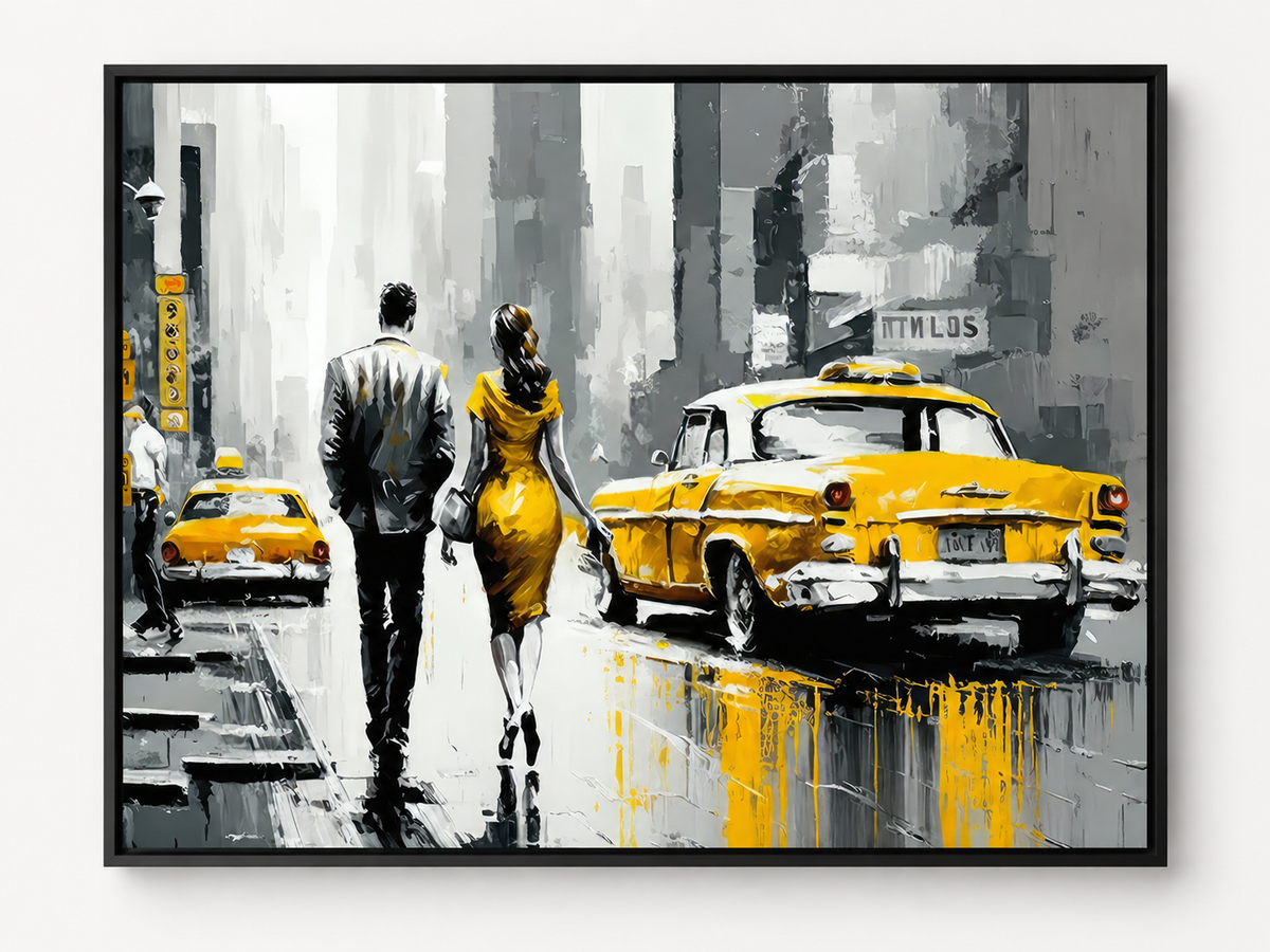 Décoration Murale-Scène Vintage de New York-Impression sur Toile