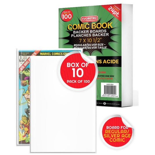 Regular-Silver Comic Backer Boards - Backboard 24PT