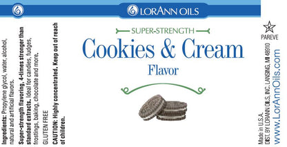 Cookies and Cream Flavoring - Super Strength Flavor 1 oz., 16 oz., 1 Gallon, 5 Gallons - Ships Free Within Canada on Orders Above CAD $199