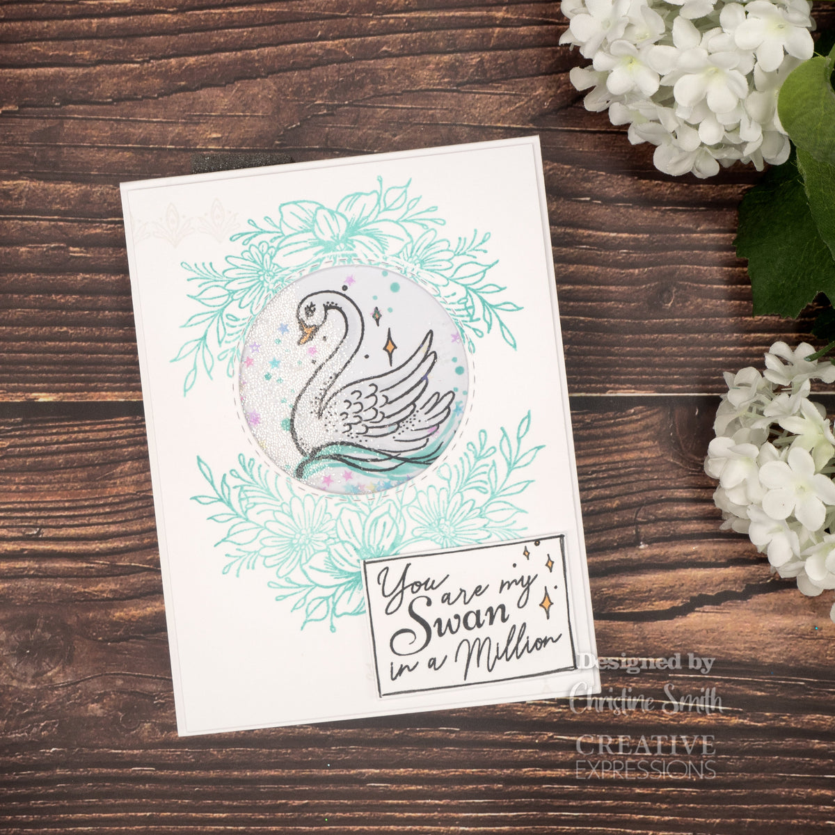 Creative Expressions Designer Boutique Tampon Cygne Exceptionnel 15,2 cm x 10,2 cm