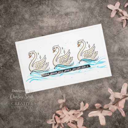 Creative Expressions Designer Boutique Tampon Cygne Exceptionnel 15,2 cm x 10,2 cm
