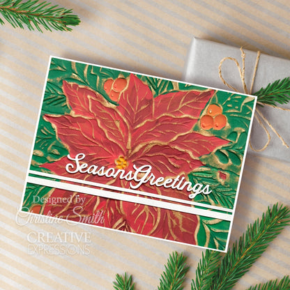 Creative Expressions Poinsettia Bliss Pochoirs de coloriage complémentaires 15 x 20 cm Lot de 2