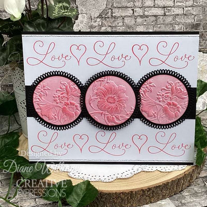 Creative Expressions Tampons Transparents Fantaisie Fleur de Ruban Sentiments 10,16 cm x 15,24 cm