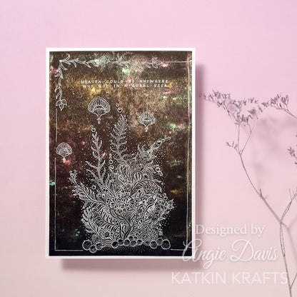 Katkin Krafts Coral Waters Lot de tampons transparents 6 x 8 po