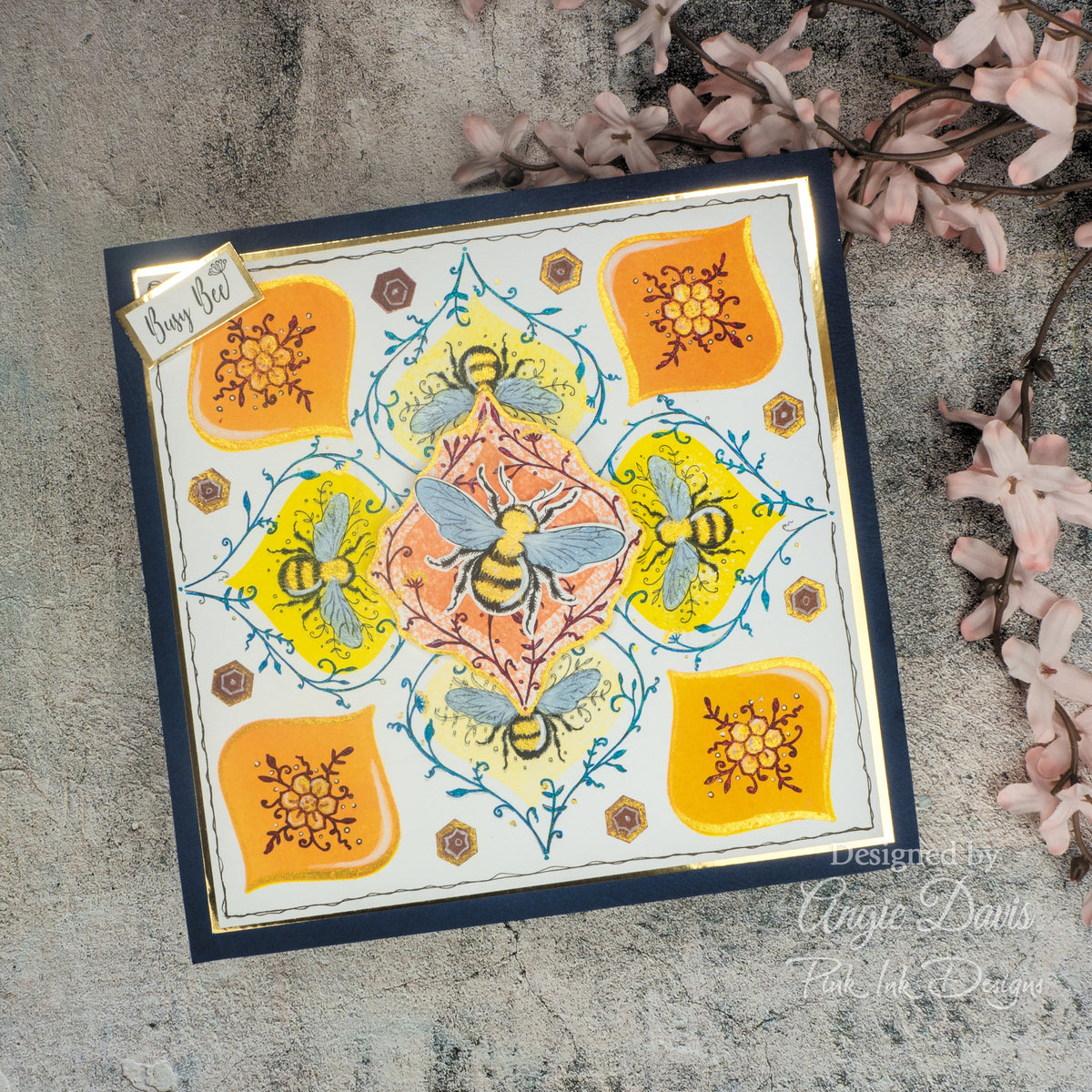 Pink Ink Designs The Flight Of The Bumblebee 6 in x 8 in Clear Stamp Set