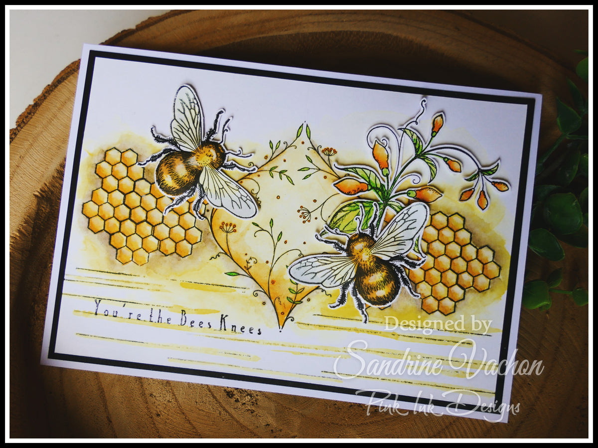 Pink Ink Designs The Flight Of The Bumblebee 6 in x 8 in Clear Stamp Set