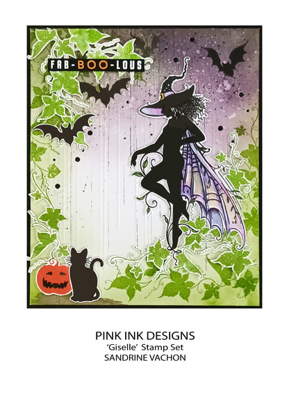 Pink Ink Designs Giselle Lot de tampons transparents 6 po x 8 po