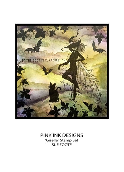Pink Ink Designs Giselle Lot de tampons transparents 6 po x 8 po