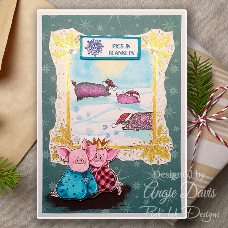 Pink Ink Designs Porcs en Couvertures Ensemble de Tampons Transparents 6 po x 8 po