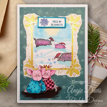 Pink Ink Designs Porcs en Couvertures Ensemble de Tampons Transparents 6 po x 8 po