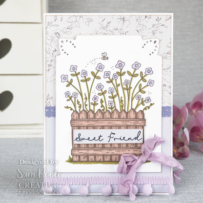 Creative Expressions Sam Poole Friendship Watering Can Set de Tampons Transparents 6 po x 4 po