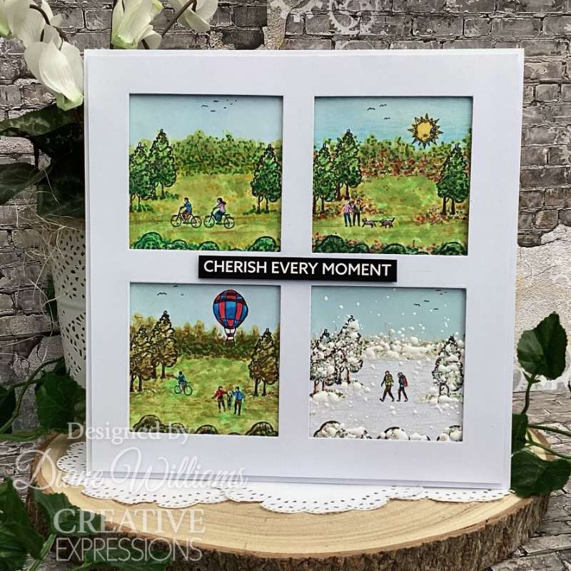 Creative Expressions Sue Wilson Village Scenes Ensemble de tampons 4 po x 6 po