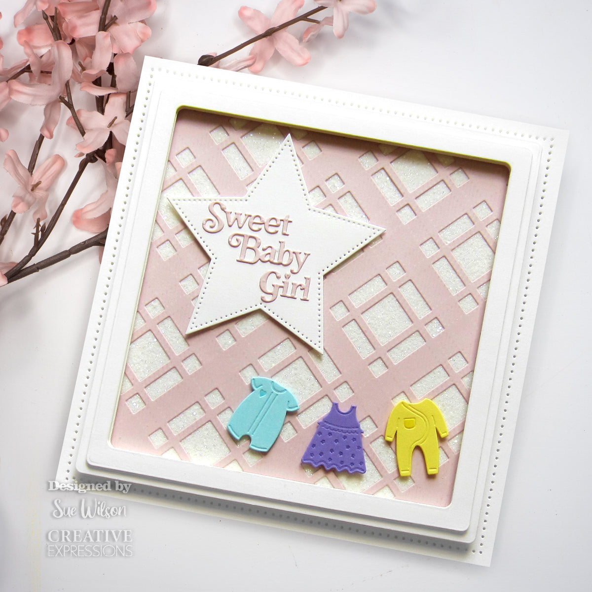 Matrice de découpe Creative Expressions Sue Wilson Background Plaid