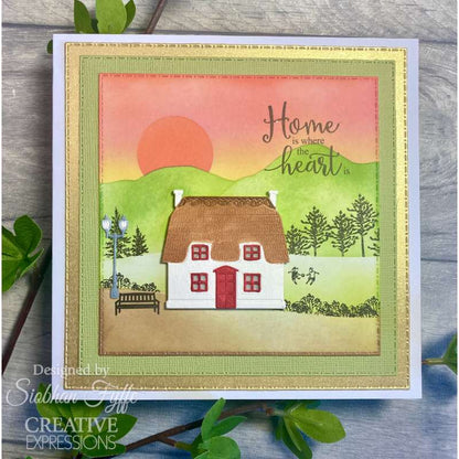 Creative Expressions Sue Wilson Village Scenes Ensemble de tampons 4 po x 6 po