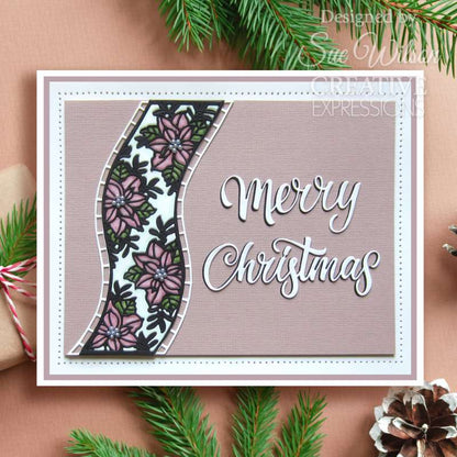 Matrices de découpe Creative Expressions Sue Wilson Festive Poinsettia Ribbon Wave
