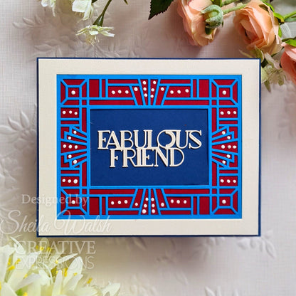 Matrice de coupe Oval Frame de la collection Art Deco de Sue Wilson - Creative Expressions