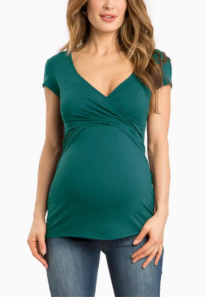 Crossover Maternity and Nursing Tee Shirt