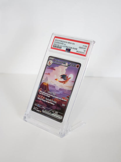 Transparent PSA & CGC Graded Card Slab Display Stand - 5-Pack Clear Holder for Graded Cards 5 PACK