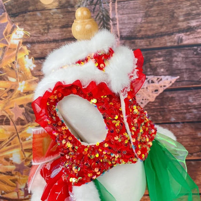 Holly Jolly Holiday Dog Dress | Festive Occasion Dog Outfit