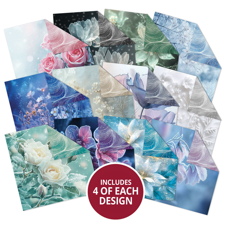 Blocs de papier Duo Design - Fleurs givrées & Brise hivernale