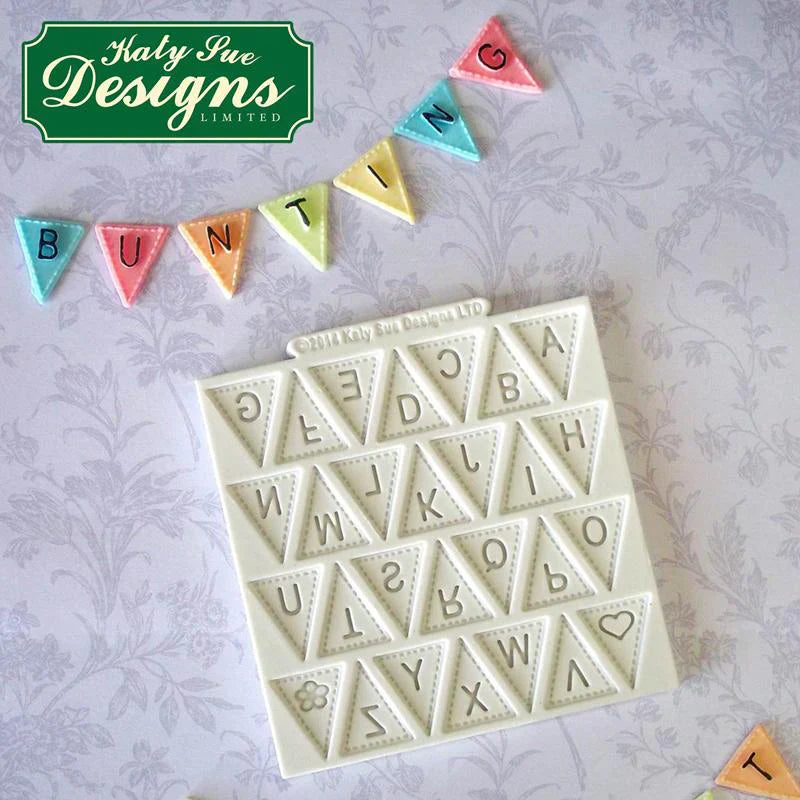 Bunting Alphabet Silicone Mould