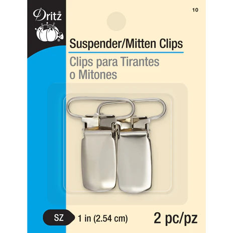 Dritz Pinces de Bretelles/Mitaines 1", 2 pièces, Nickel