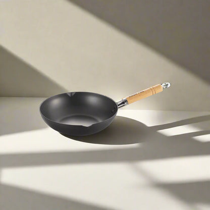 Yoshikawa Cook-Pal REN 28cm Nitrided Carbon Steel Deep Fry Pan