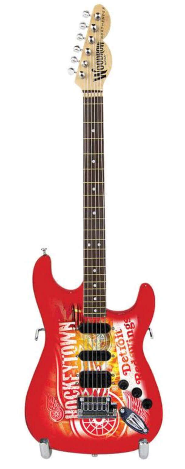 Mini-guitare de collection de 10 po des Red Wings de Detroit