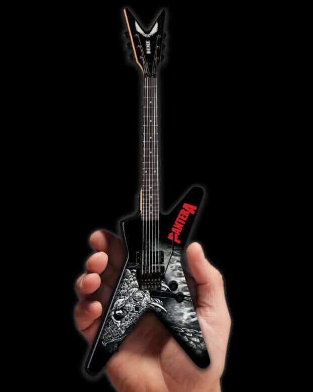 Dimebag Darrell Pantera Black & White Southern Trendkill ML Mini Guitar Model