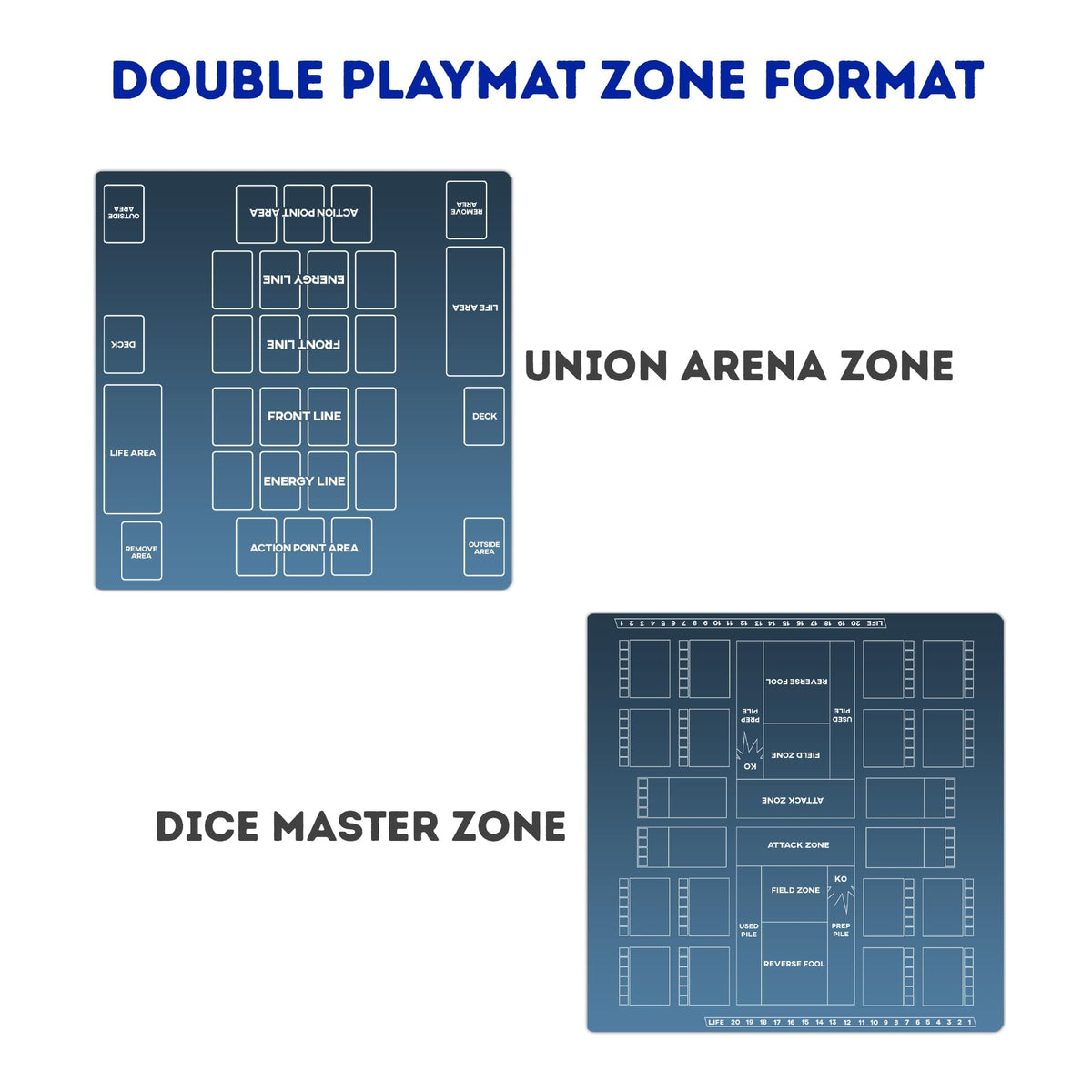 Blue Dragons Lightning Burst Stream - Double Mat