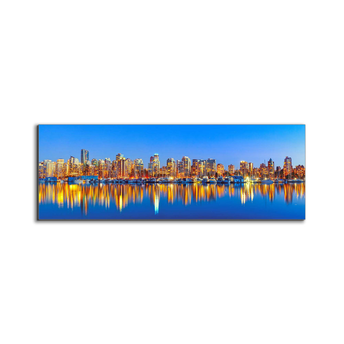 Downtown Vancouver at sunset- Skyline Wall Art