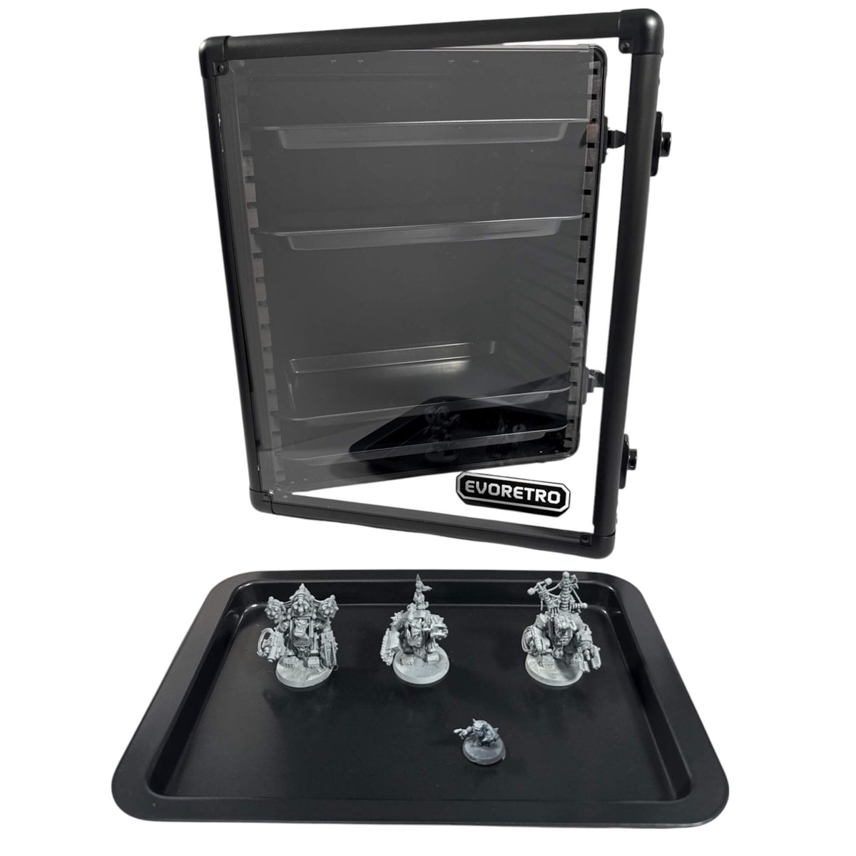 EVORETRO Miniatures Display Case with 5 Magnetic Trays