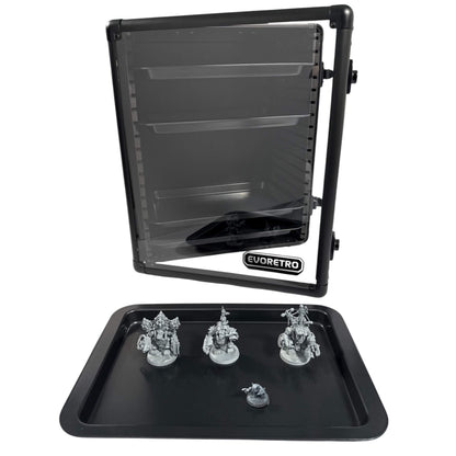EVORETRO Miniatures Display Case with 5 Magnetic Trays