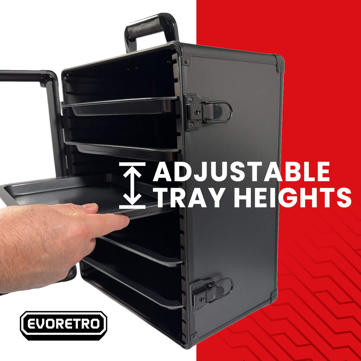 EVORETRO Miniatures Display Case with 5 Magnetic Trays