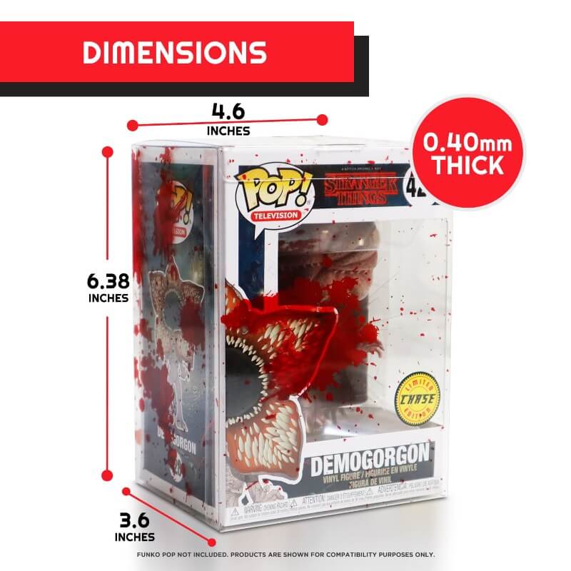 Funko Pop 4 Inches - Red Blood with Bullet Holes - EVORETRO PET Protector 0.40MM - Pack of 10