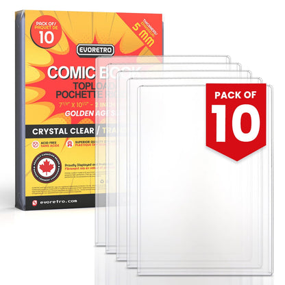 Magazine Golden Age Toploader - Toploader en PVC 7 7/8" x 10 1/2" - Paquet de 10