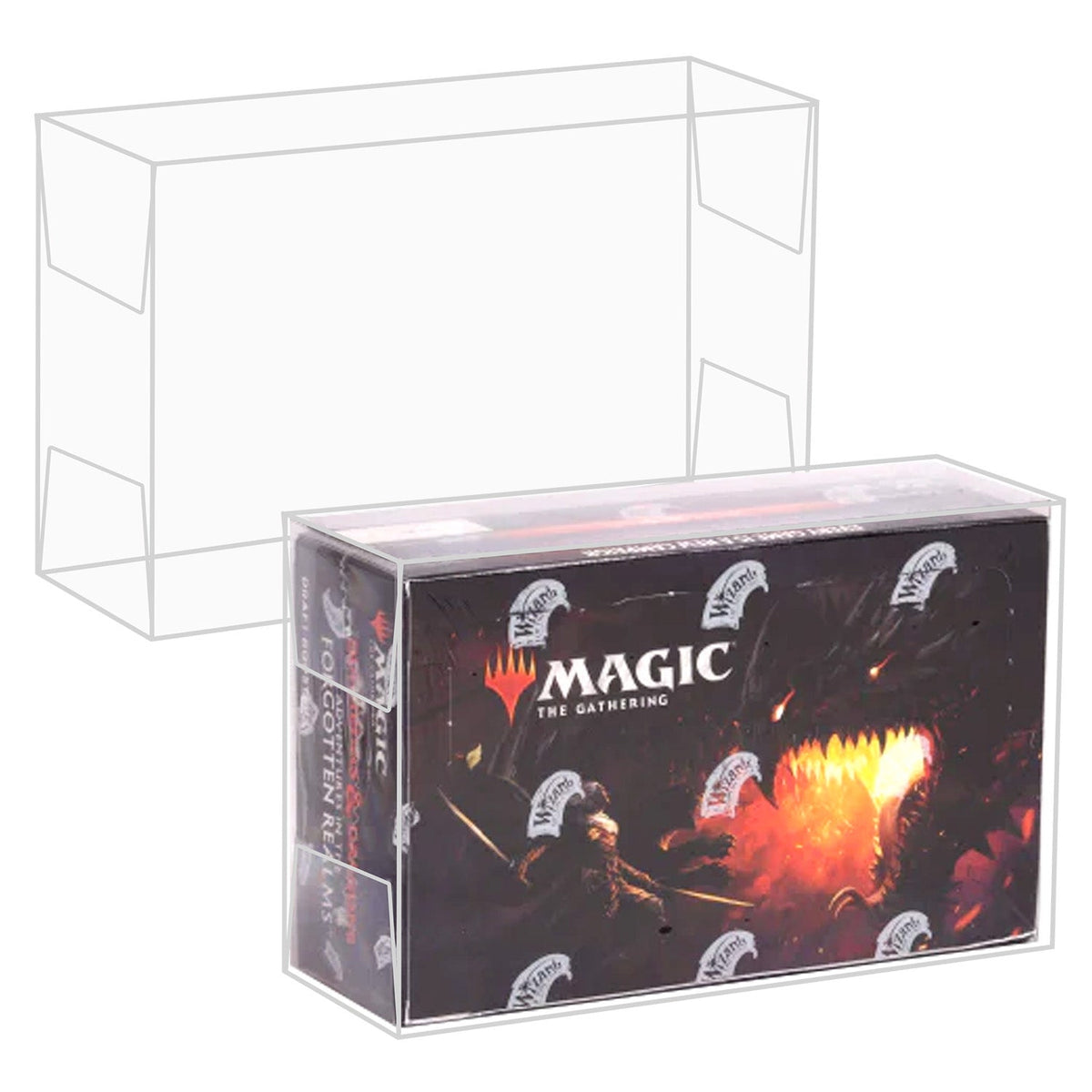 Boîte de boosters de draft Magic The Gathering Adventures in The Forgotten Realms - Protection EVORETRO PET 0,35 mm - Lot de 1