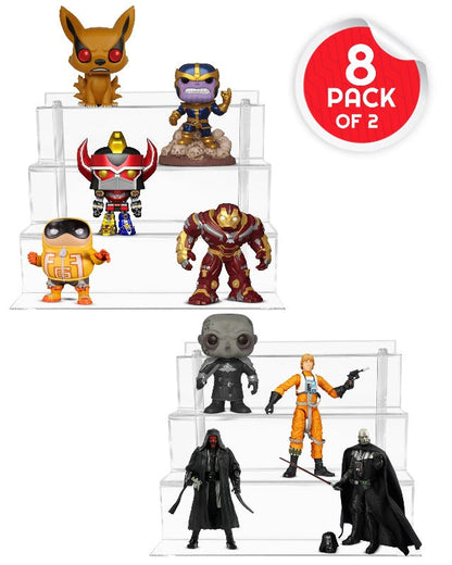 Présentoirs en Acrylique EVORETRO pour Funko Pops et Figurines d'Action de 6 Pouces - RS9 Étagère de Pouces